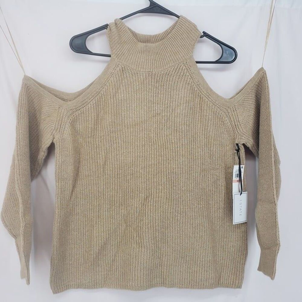 1.State Romantic Blooms Sweater 2X Latte Heather Floral Print Cozy (AQ)